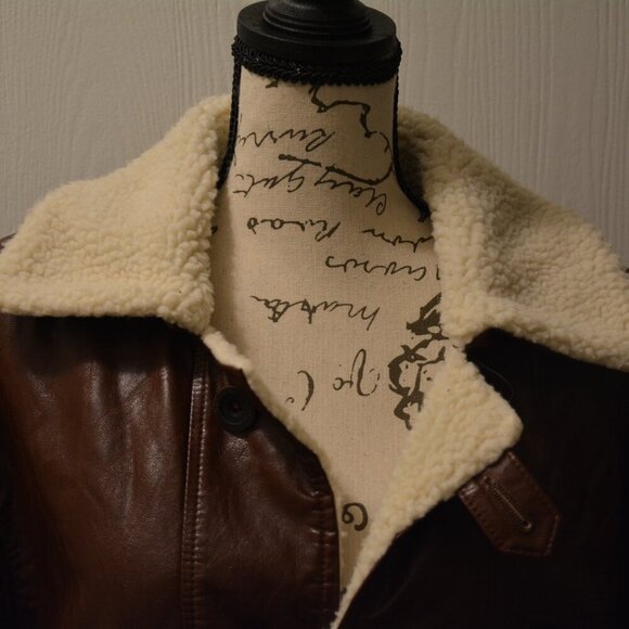 Sherpa Trimmed Bomber Winter Coat - Picture 8 of 14